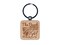 The Beach is Calling and I Must Go Conch Shell Engraved Wood Square Keychain Tag Charm